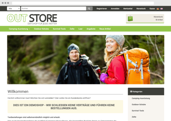 Modified Responsive Template OUTDOOR - Abenteuer, Wandern &amp; Camping