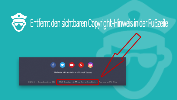 JTL Shop 5 Plugin - Copyright-Entfernung